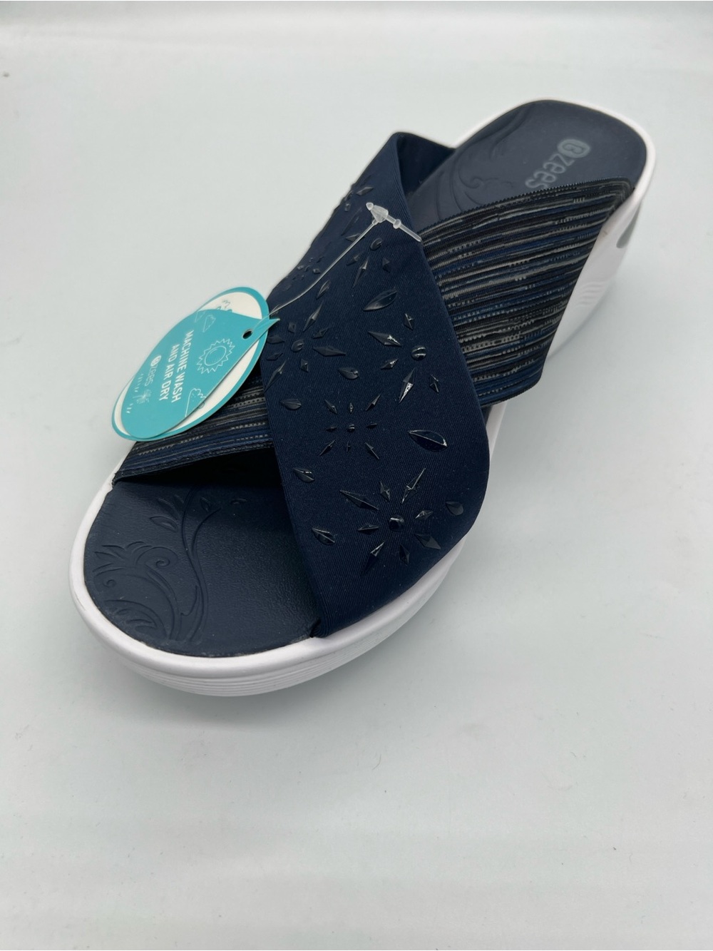 Bzees Women’s Navy Slip-On Comfort Sandal